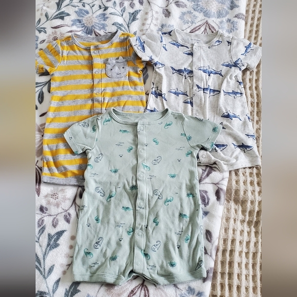 Set of Three Baby Onesies with Fun Patterns - Picture 1 of 1